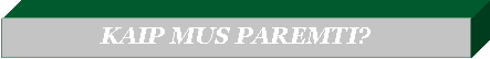 Text Box: KAIP MUS PAREMTI?