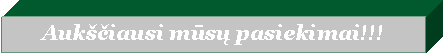 Text Box: Aukščiausi mūsų pasiekimai!!!